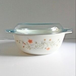 Pyrex England casserole 8 inches Emily spring garden pattern